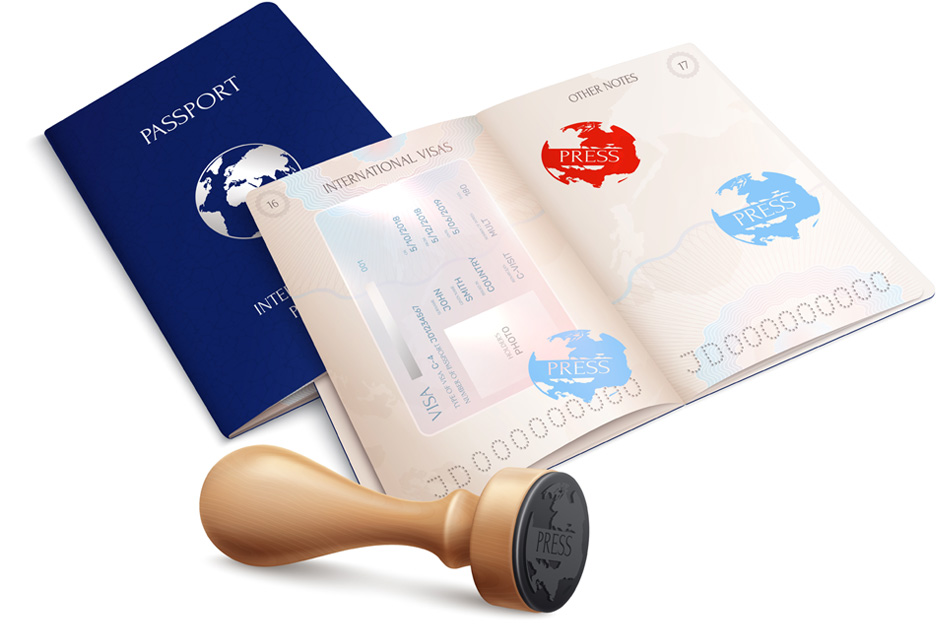 Passport and Visa Stamp
